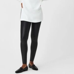 Spanx Women’s Black Faux Leather Pants 1X